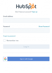 Login to your HubSpot account