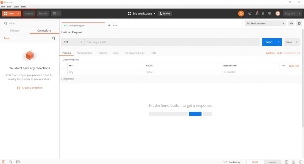 Overview of Postman dashboard