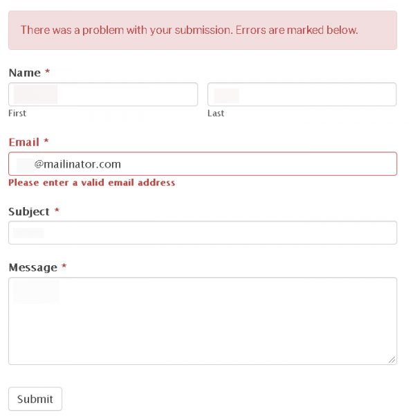 Sample output forFormidable Forms