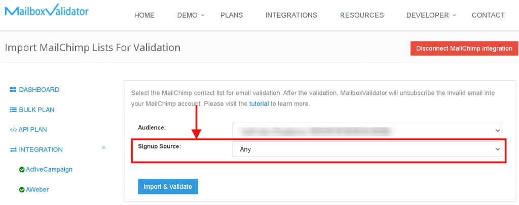 Pick the sign up source during import process