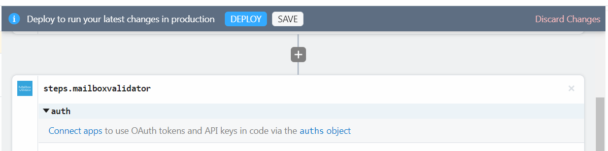 Screenshot of click save and deploy button to save and deploy the workflow