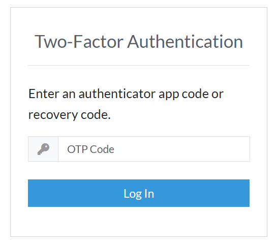 Login with Two-Factor Authentication