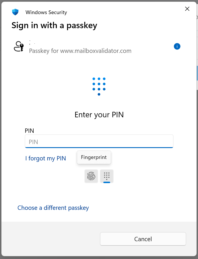 Sign in prompt
