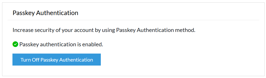 Passkey authentication